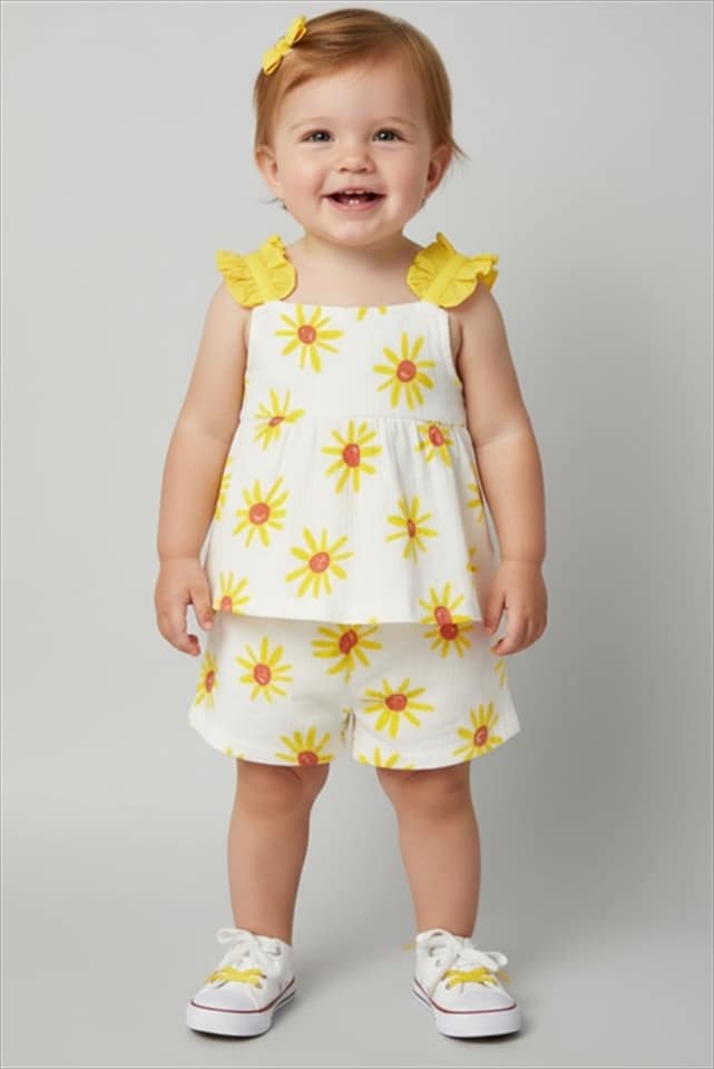 26-1207-YLW.jpg Shorts set - Image 1