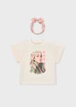 Short sleeve t-shirt with ribbon - Image 2
