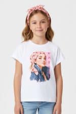 Short sleeve t-shirt with ribbon