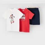 Shorts set with 2 t-shirts