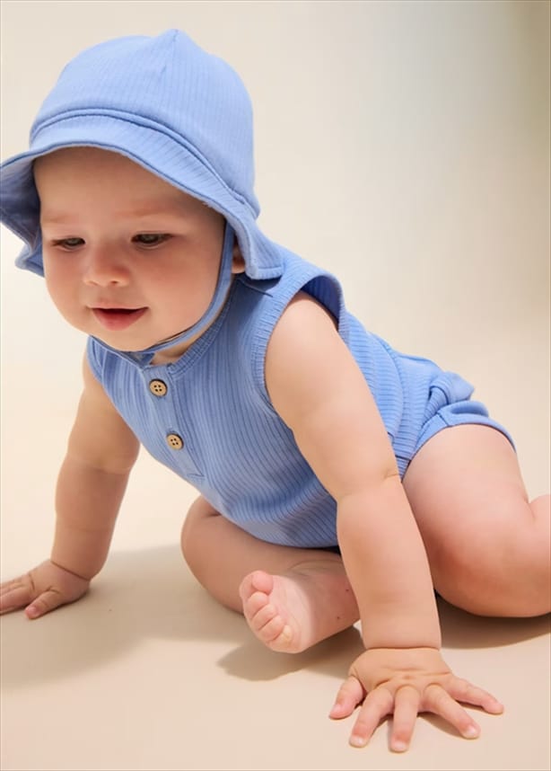 26-1294-BLU.jpg Shorts set with hat - Image 1