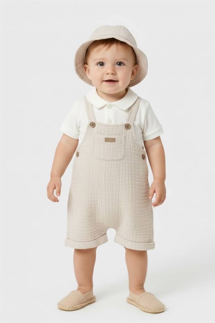 26-1651-BEI.jpg Overall with hat - Image 1