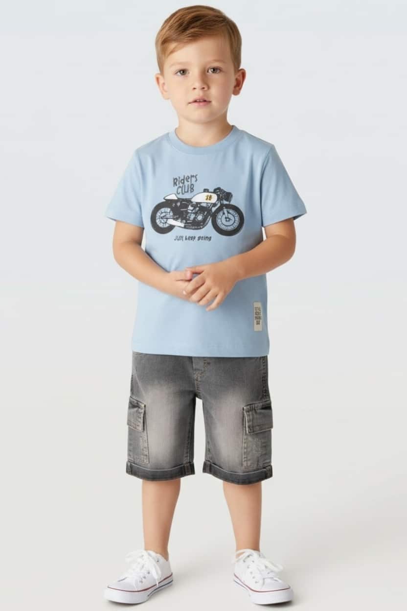 266806-LGHTBL.jpg Short jeans set - Image 1