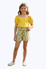 Shorts set with hair ribbon