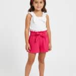 Shorts set with hair ribbon