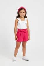 Shorts set with hair ribbon