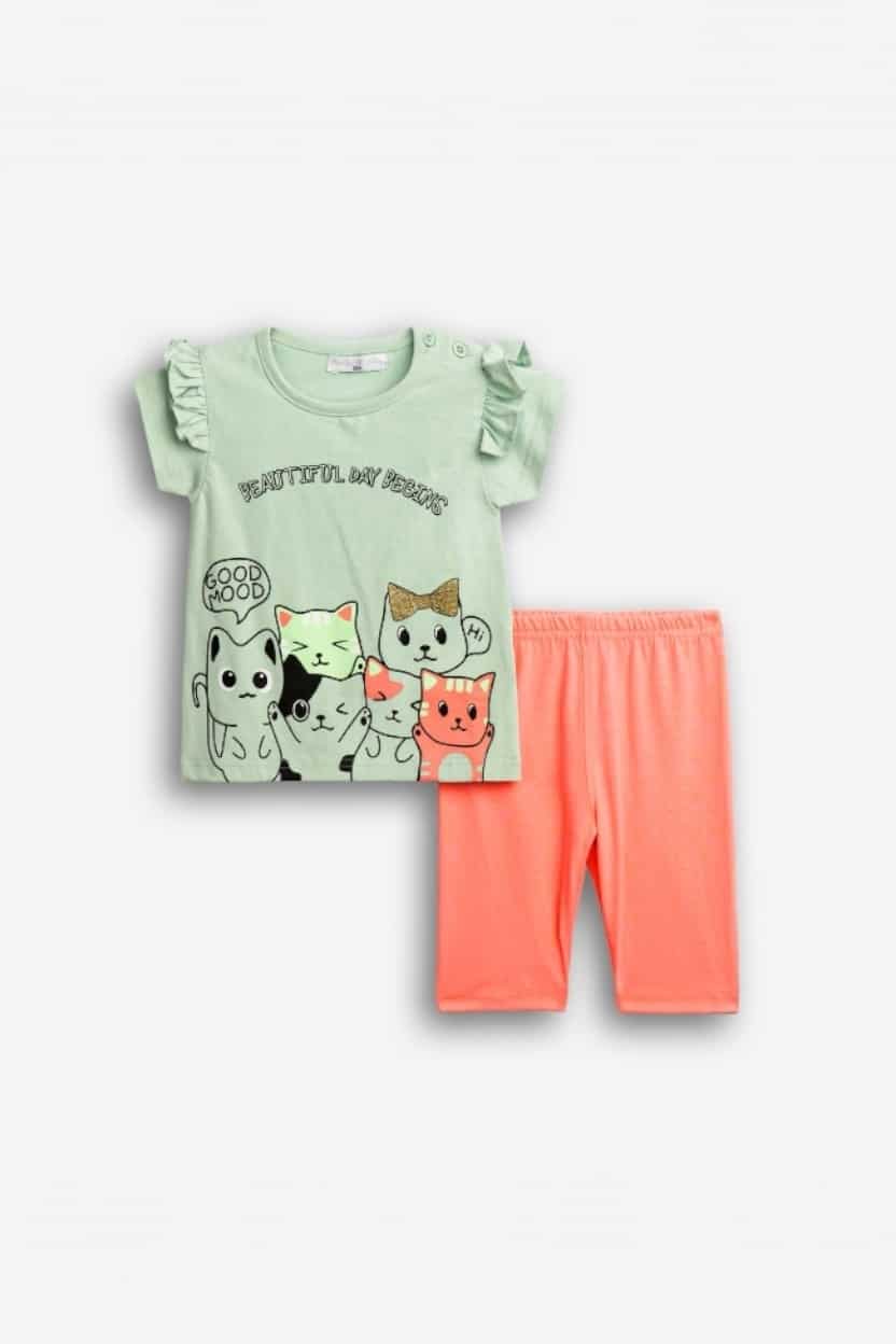 126-919106-LGHTGN.jpg Short leggings set - Image 1
