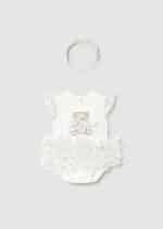 Bodysuit with hair ribbon