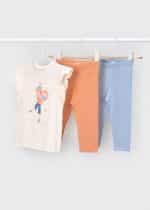 Short sleeve t-shirt with 2 leggings set