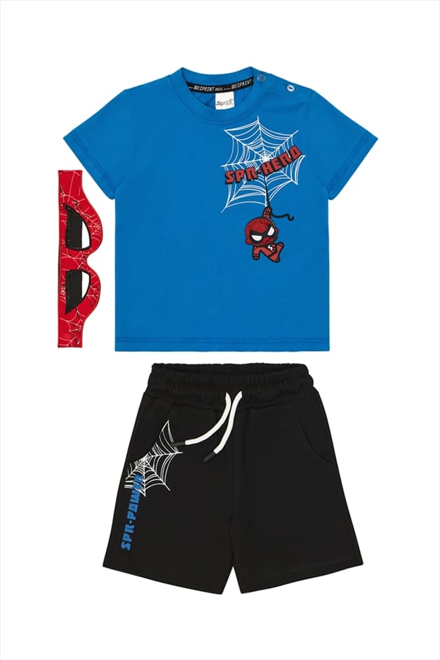 261-1001-BLU.jpg Shorts set with mask - Image 1