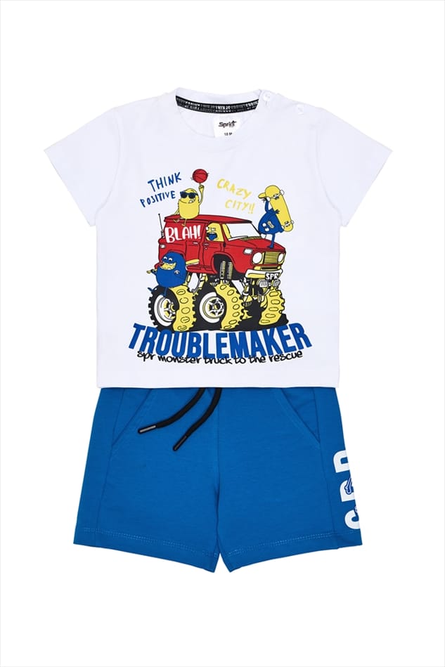 261-1006-WHT.jpg Shorts set - Image 1