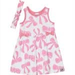 Dress with ribbon
