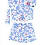 Shorts set with hair ribbon