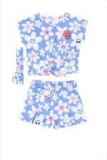Shorts set with hair ribbon