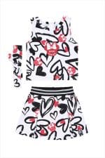 Skort set with hair ribbon