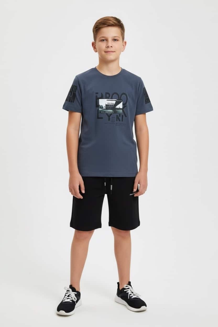 261-3042-GRY.jpg Shorts set - Image 1