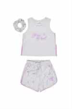 Shorts set with hair ribbon