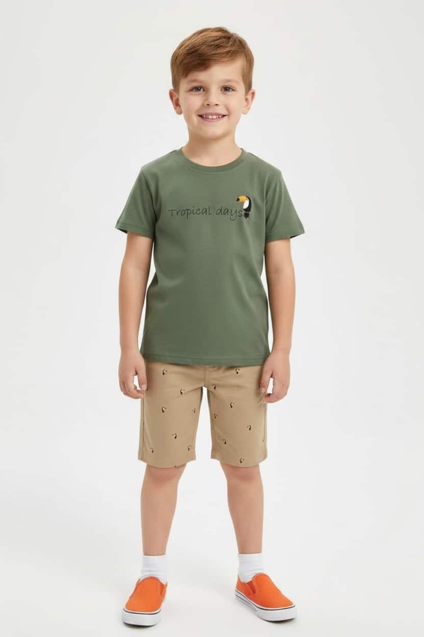 124-304115-1-KHAKI.jpg Shorts set - Image 1