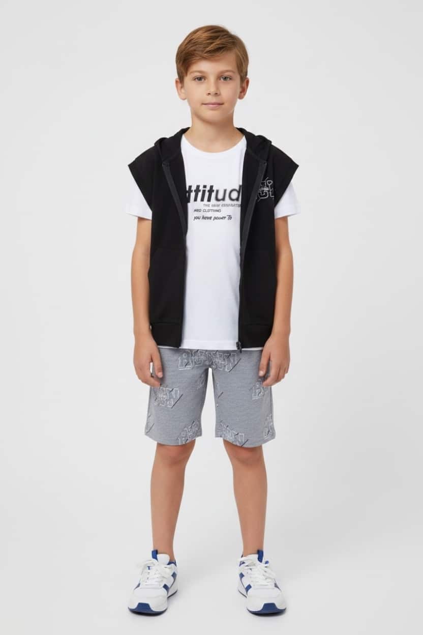 242750-1-BLK.jpg 3 pieces shorts set - Image 1