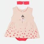 Dress with underwear and hair ribbon