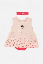 Dress with underwear and hair ribbon