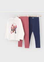 Long sleeve t-shirt with 2 leggings set