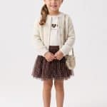 3 pieces skirt set with bag