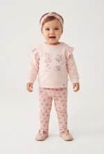 Leggings set with ribbon