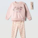 Leggings set with ribbon