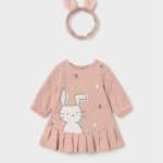Dress with hair ribbon