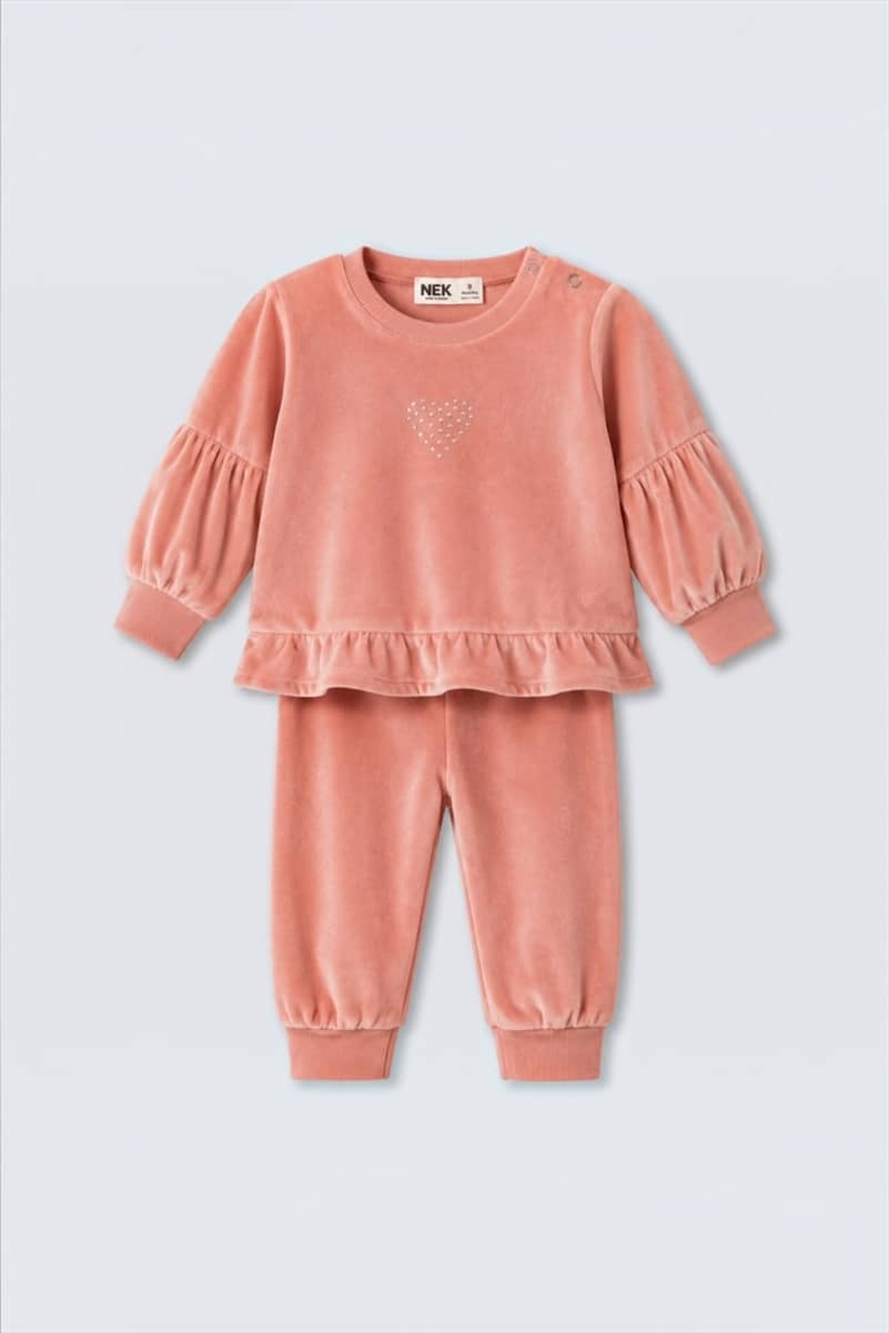 171826-PNK.jpg Velvet tracksuit - Image 1