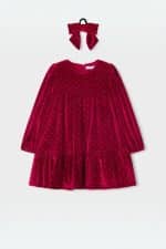 Velvet dress with hair band