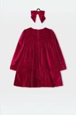 Velvet dress with hair band - Image 2