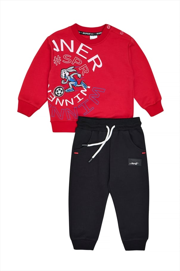 262-1013-RED.jpg Non-fleece tracksuit - Image 1