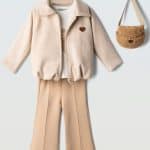 3 pieces pants set with bag