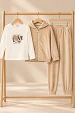 3 pieces velvet tracksuit
