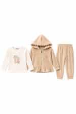 3 pieces velvet tracksuit