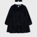Velvet dress with hair band