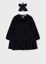 Velvet dress with hair band