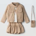 3 pieces skirt set with bag