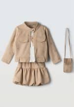 3 pieces skirt set with bag
